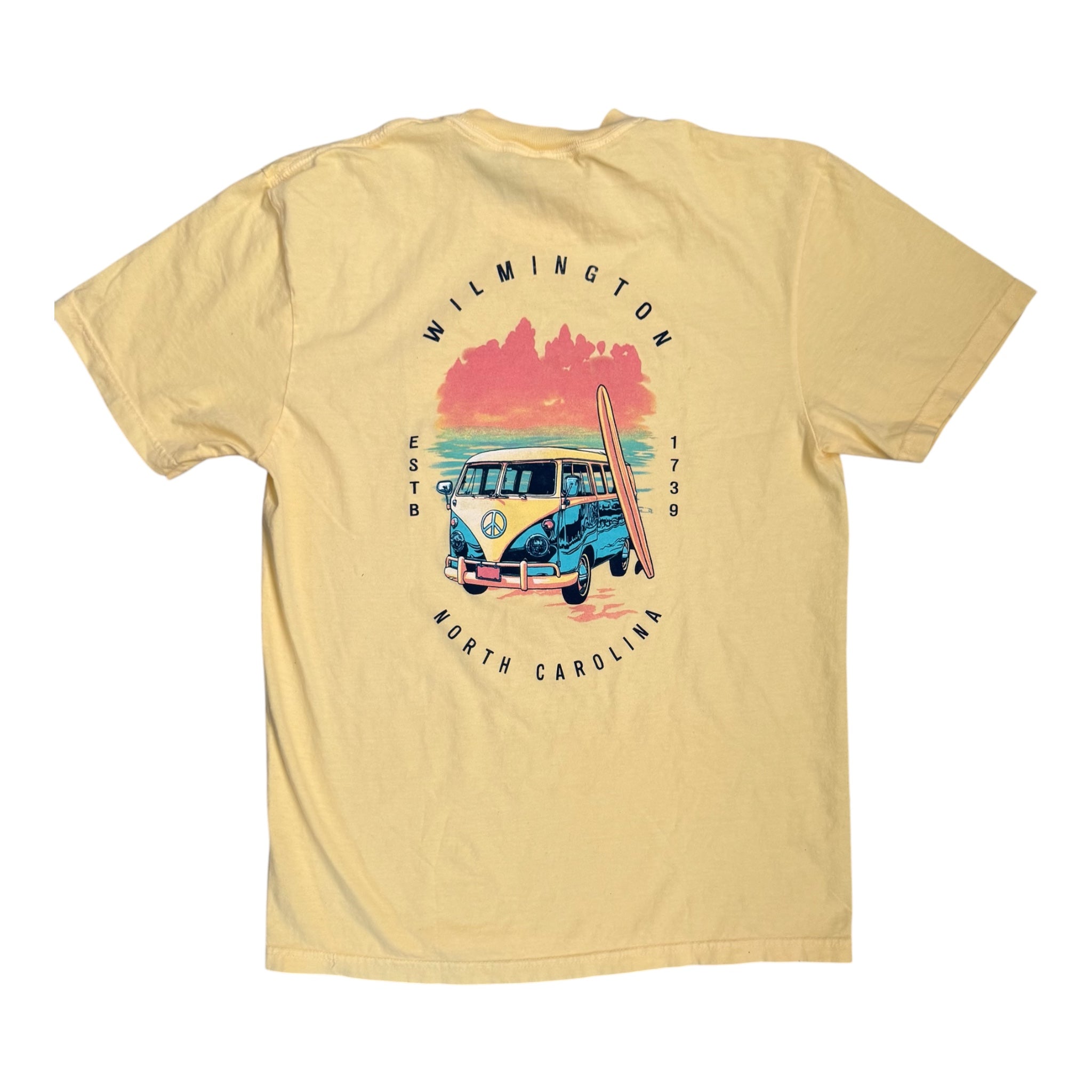 Wilmington NC Hippie Van - T-shirt - Light Yellow