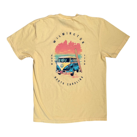 Wilmington NC Hippie Van - T-shirt - Light Yellow