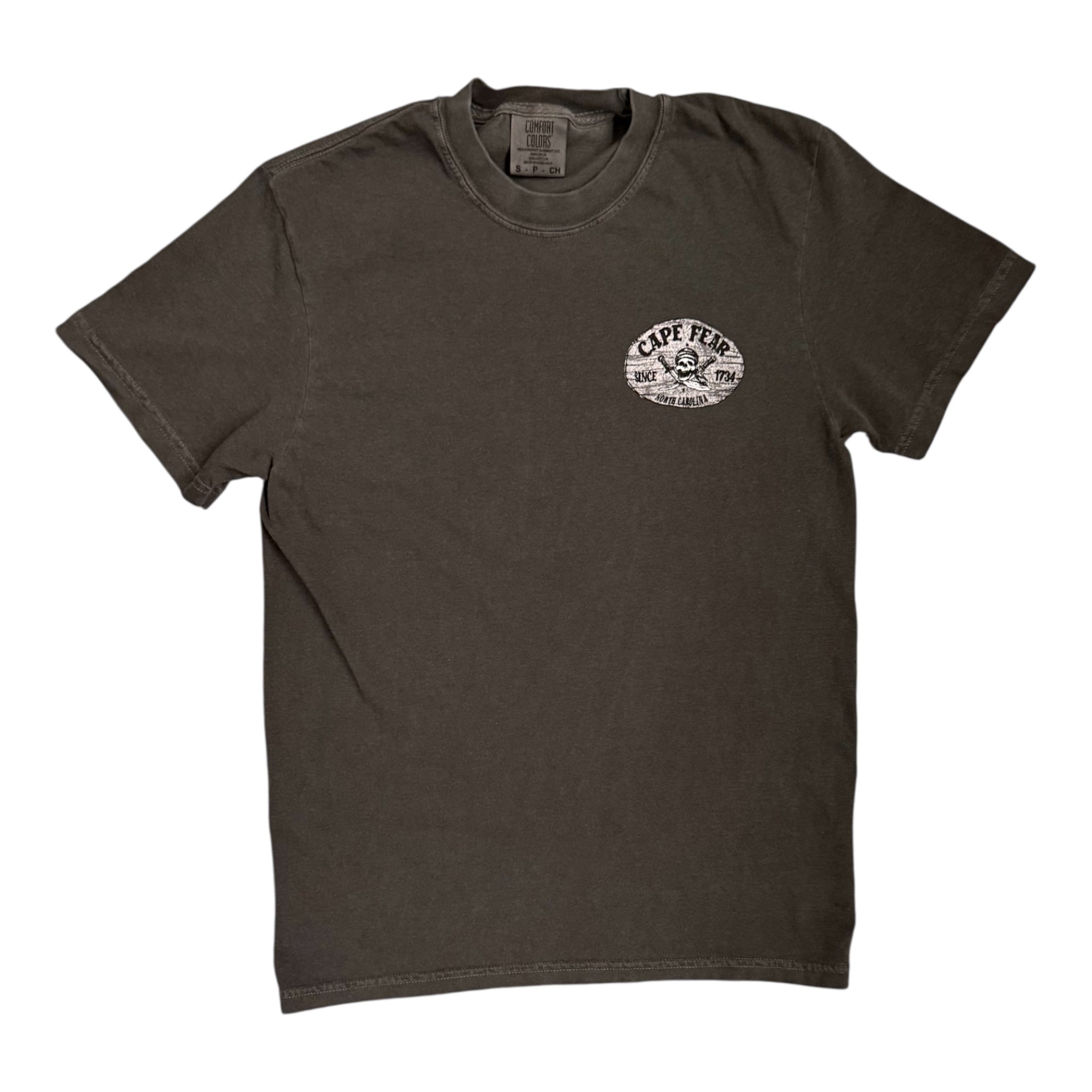Cape Fear Skull North Carolina - T Shirt - Comfort Color - Pepper