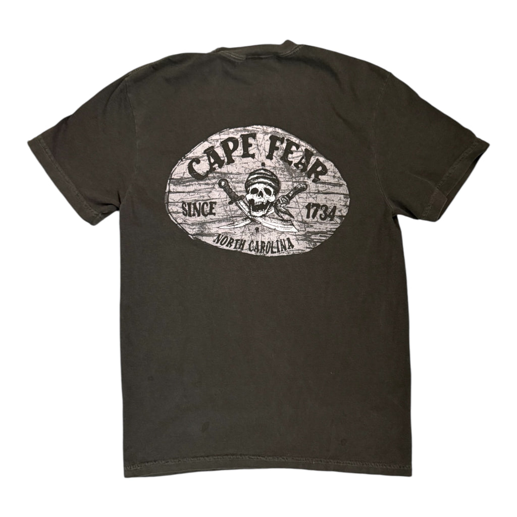 Cape Fear Skull North Carolina - T Shirt - Comfort Color - Pepper