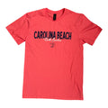 Carolina Beach NC Wave - T-shirt - Bright Coral