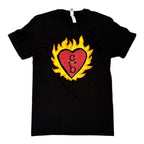 Clothes Over Bros Flame Heart - One Tree Hill - T-Shirt - Black