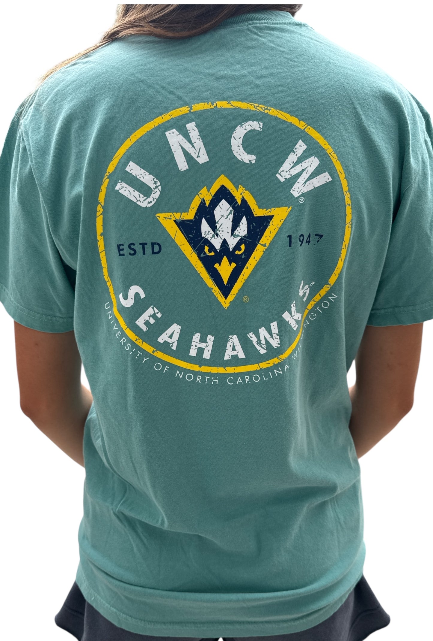 UNCW SEAHAWKS CIRCLE 1947 – TSHIRT – SEAFOAM ( Comfort Color )