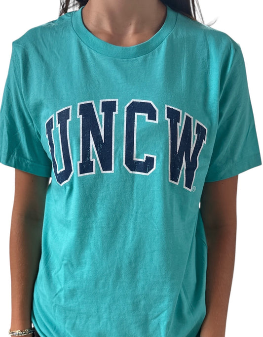 Uncw Block - T Shirt - Sea Foam