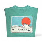Wilmington NC Beach Wave T-shirt - Sea-foam