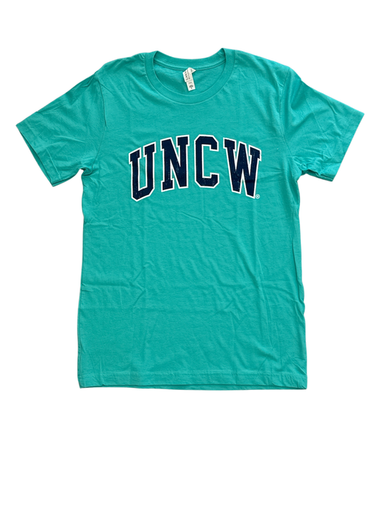 Uncw Block - T Shirt - Sea Foam