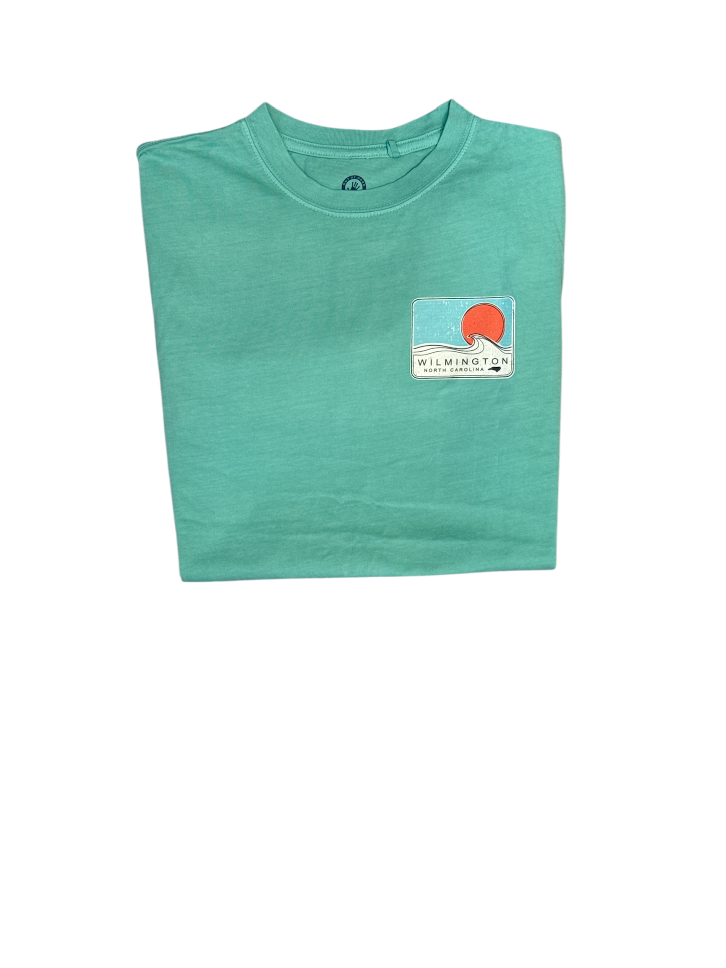 Wilmington NC Beach Wave T-shirt - Sea-foam