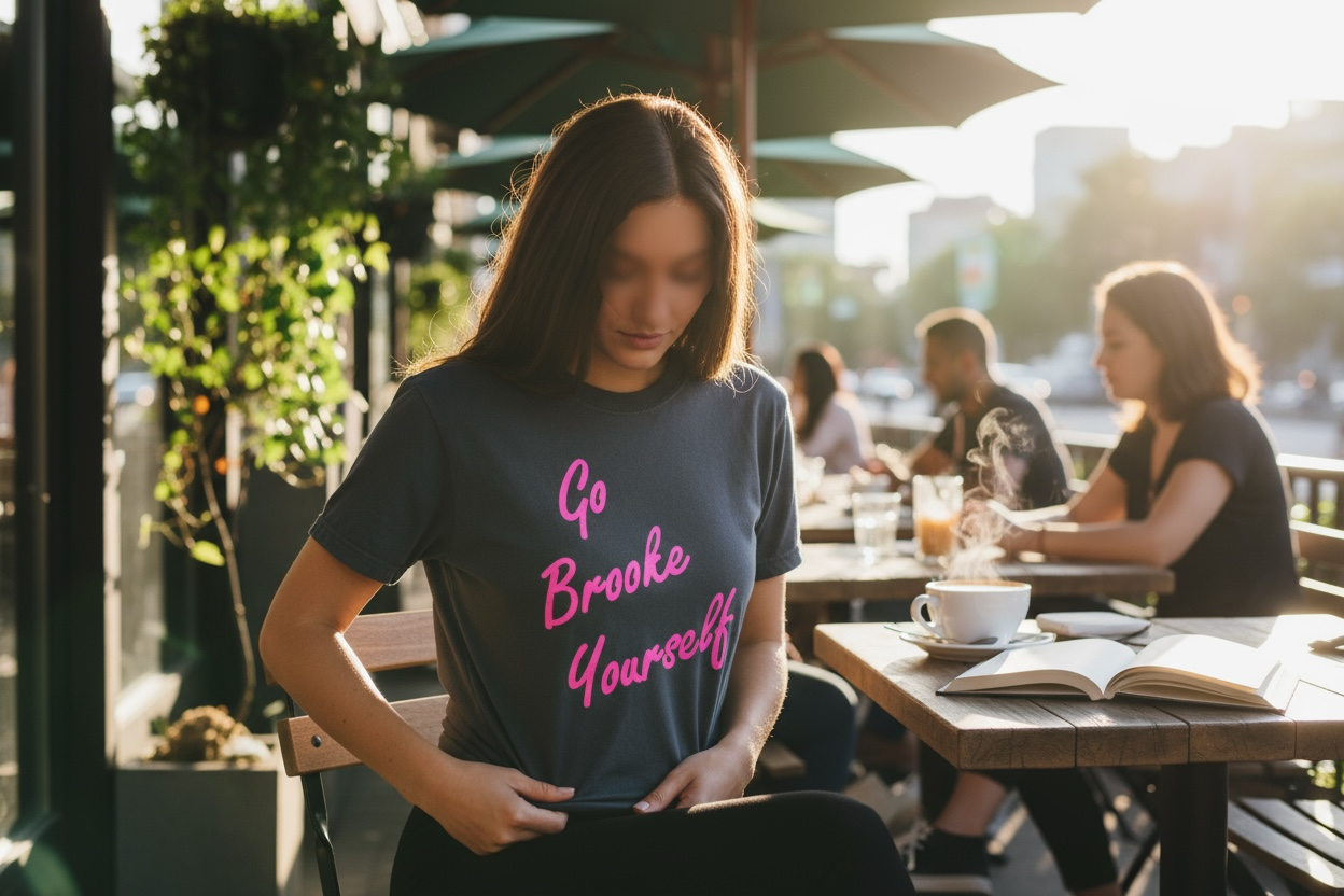 Go Brooke Yourself Script  One Tree Hill - T Shirt -Comfort Color ( Pepper )