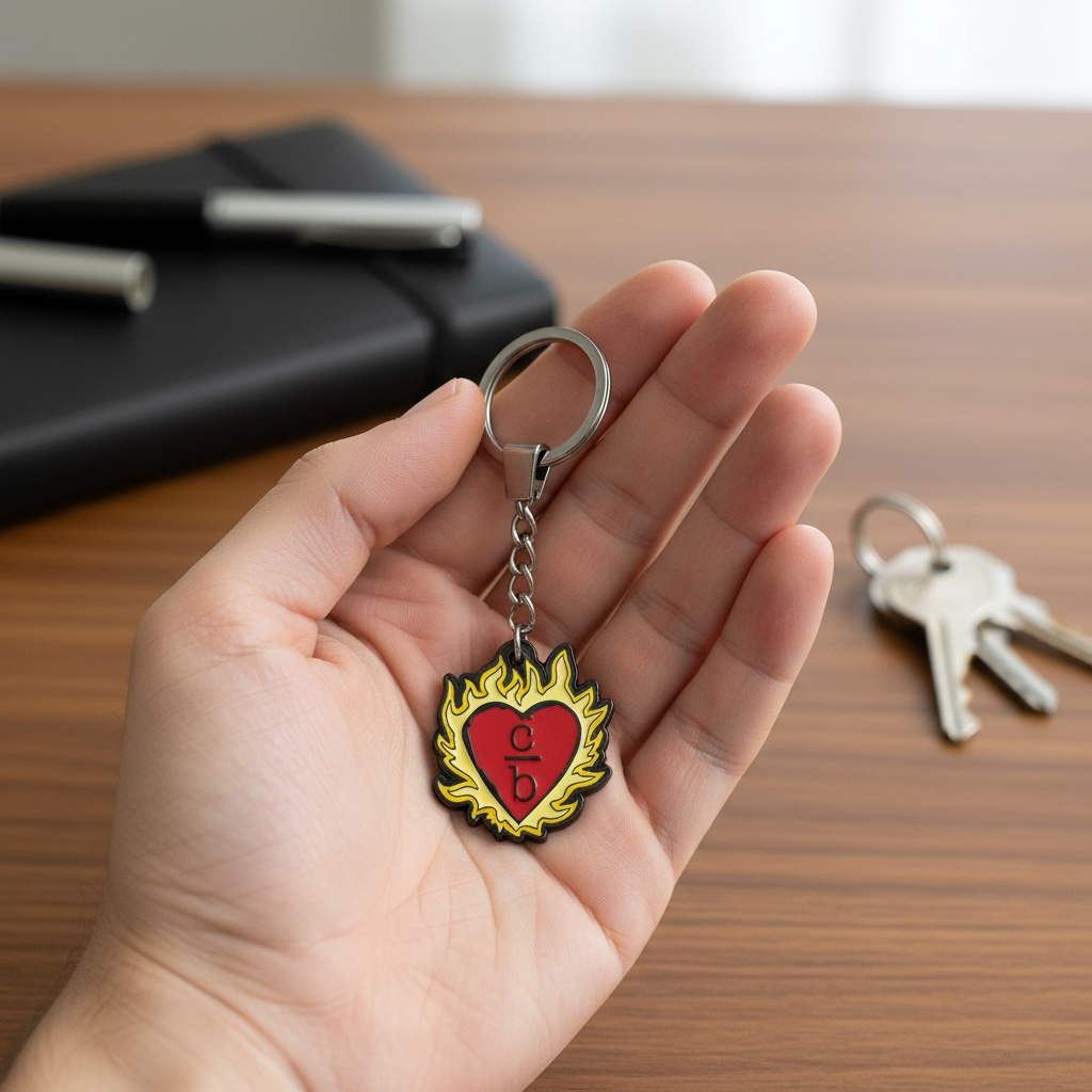 Flame Heart  One Tree Hill - T Shirt - Keychain