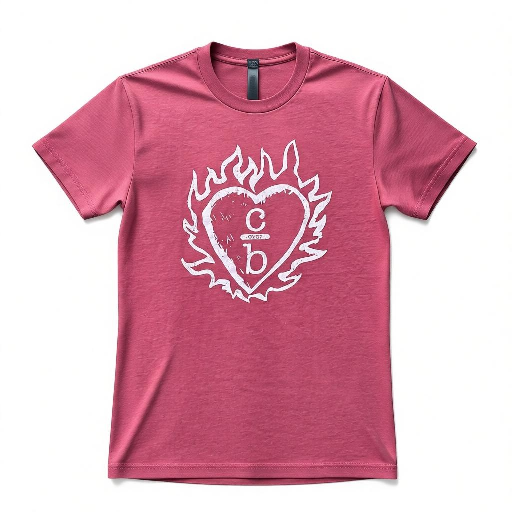 ONE TREE HILL Flame Heart Clothes Over Bros- T Shirt – Indigo