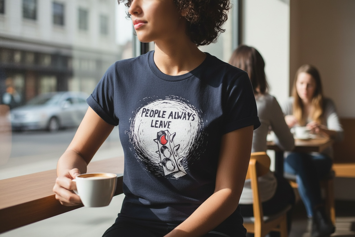 People Always Leave - T Shirt - Black