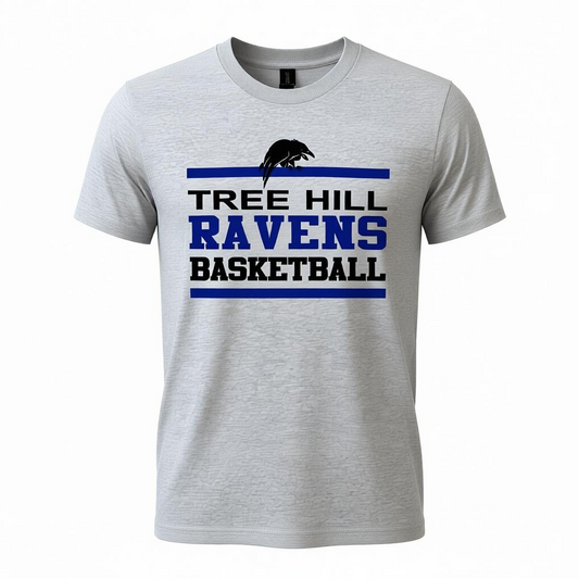 Tree Hill Ravens Basketball Film - T Shirt - Ash