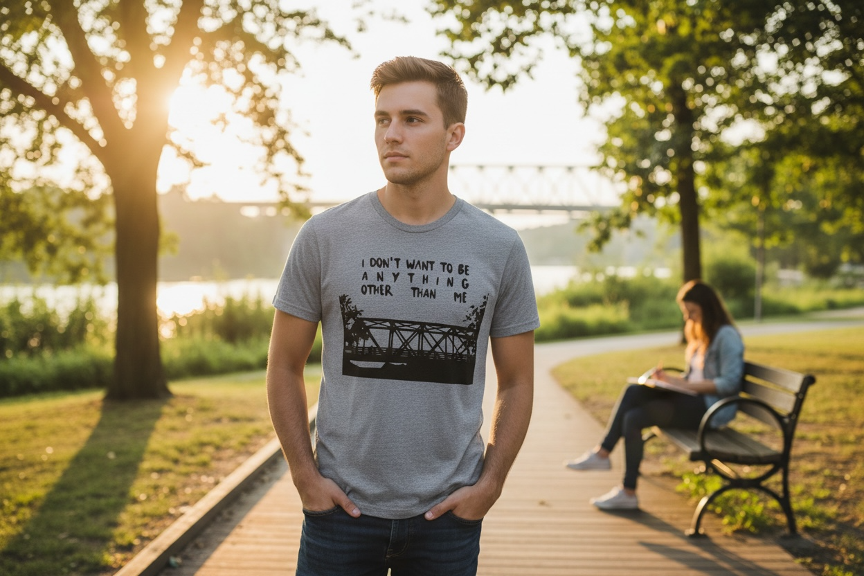 Oth Bridge Quote  – Soft T Shirt – Graphite Heather