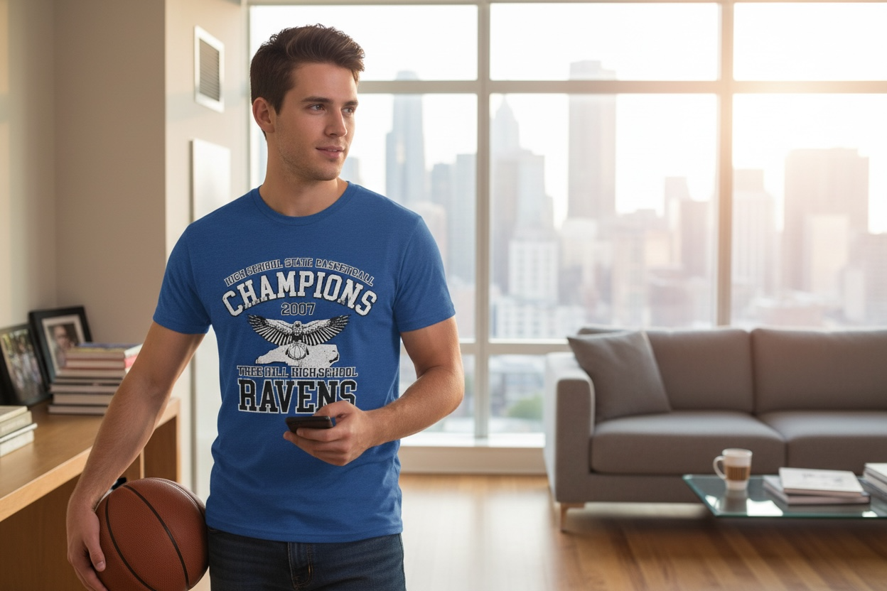 Tree Hill Ravens High school Champions One tree Hill – T Shirt – Royal
