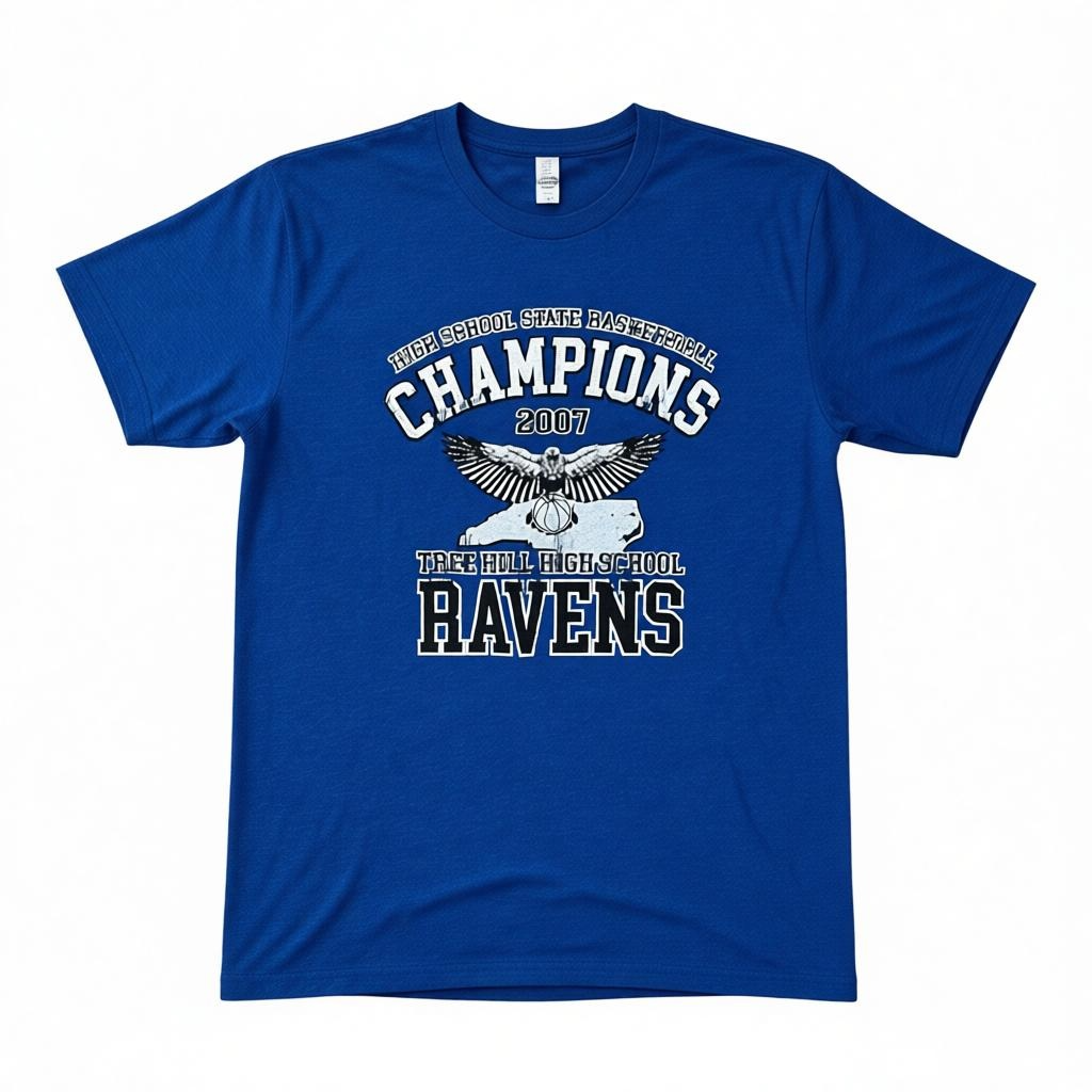 Tree Hill Ravens High school Champions One tree Hill – T Shirt – Royal
