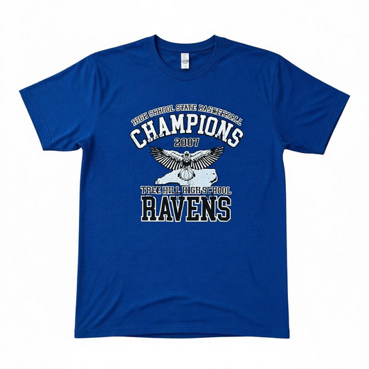 Tree Hill Ravens High school Champions One tree Hill – T Shirt – Royal