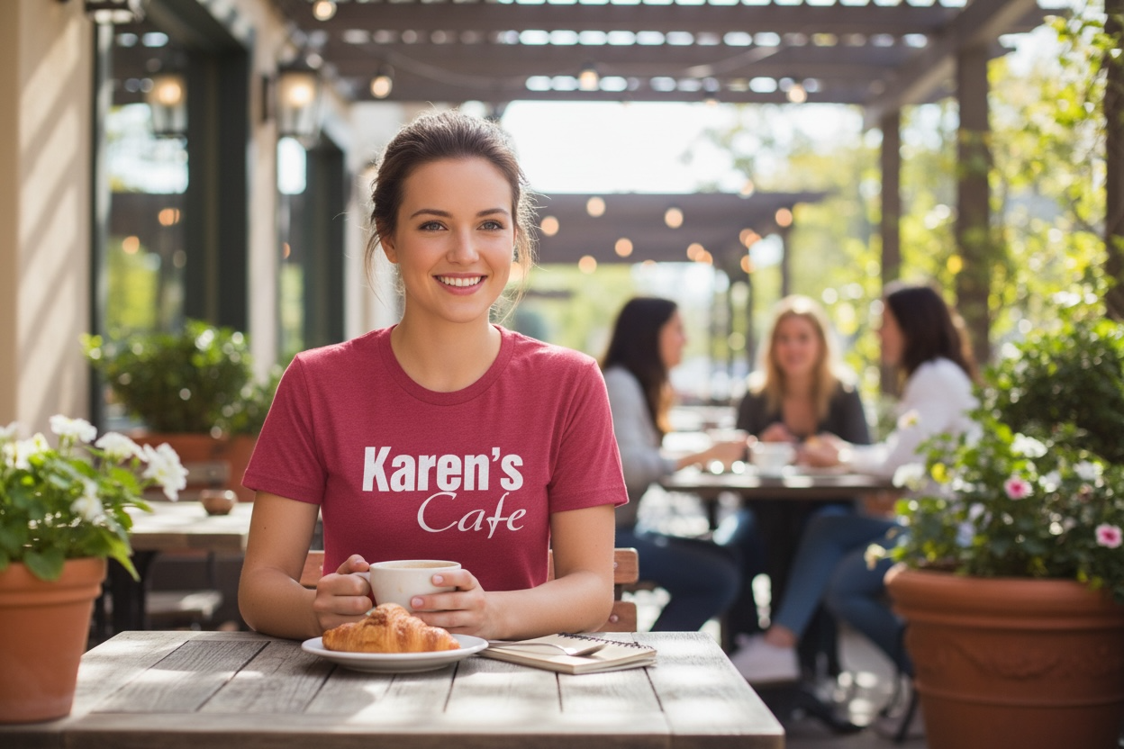 Karens Cafe One Tree Hill  - T Shirt - Heather Cardinal