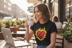 Clothes Over Bros Flame Heart - One Tree Hill - T-Shirt - Black