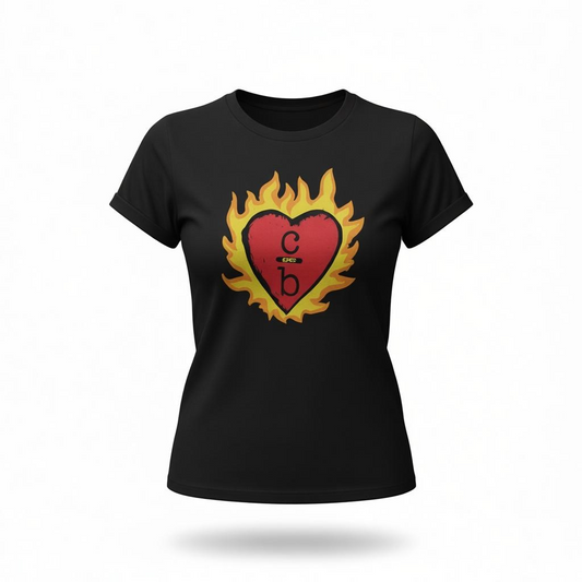 Clothes Over Bros Flame Heart - One Tree Hill - T-Shirt - Black