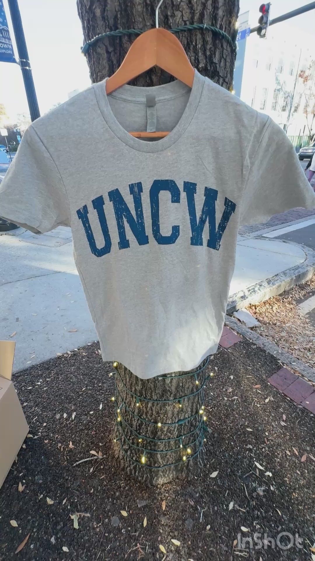 Uncw Seahawks Arch Basic T Shirt - Heather Grey