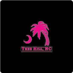 MINI Neon Pink Tree Hill Palm - Decal/Sticker  2"x2"