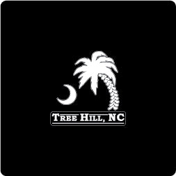 MINI Neon White Tree Hill Palm - Decal/Sticker  2"x2"