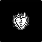 MINI Flame Heart Clothes Over Bros MINI - Decal/Sticker  2"x2"