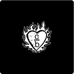MINI Flame Heart Clothes Over Bros MINI - Decal/Sticker  2"x2"