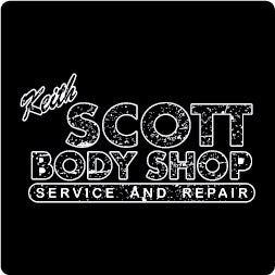 Standard Keith Scott Body Shop - Decal/Sticker  3"x6"