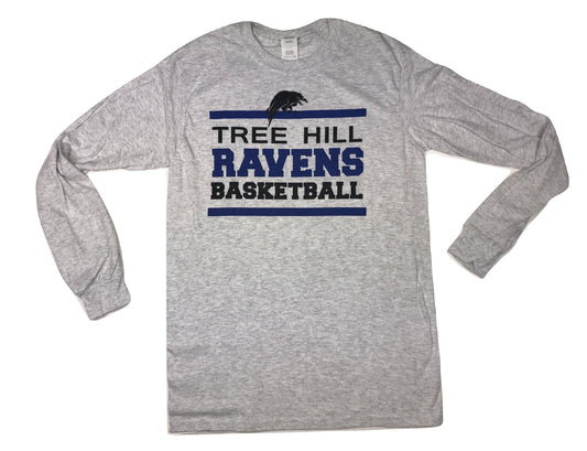 Tree Hill Ravens Basketball -Long Sleeve - Ash