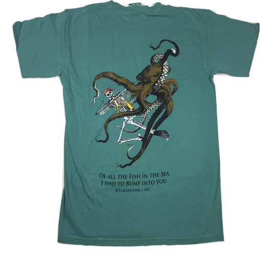 Of All The Fish In The Sea  - Sea Dog T Shirt - Seafoam