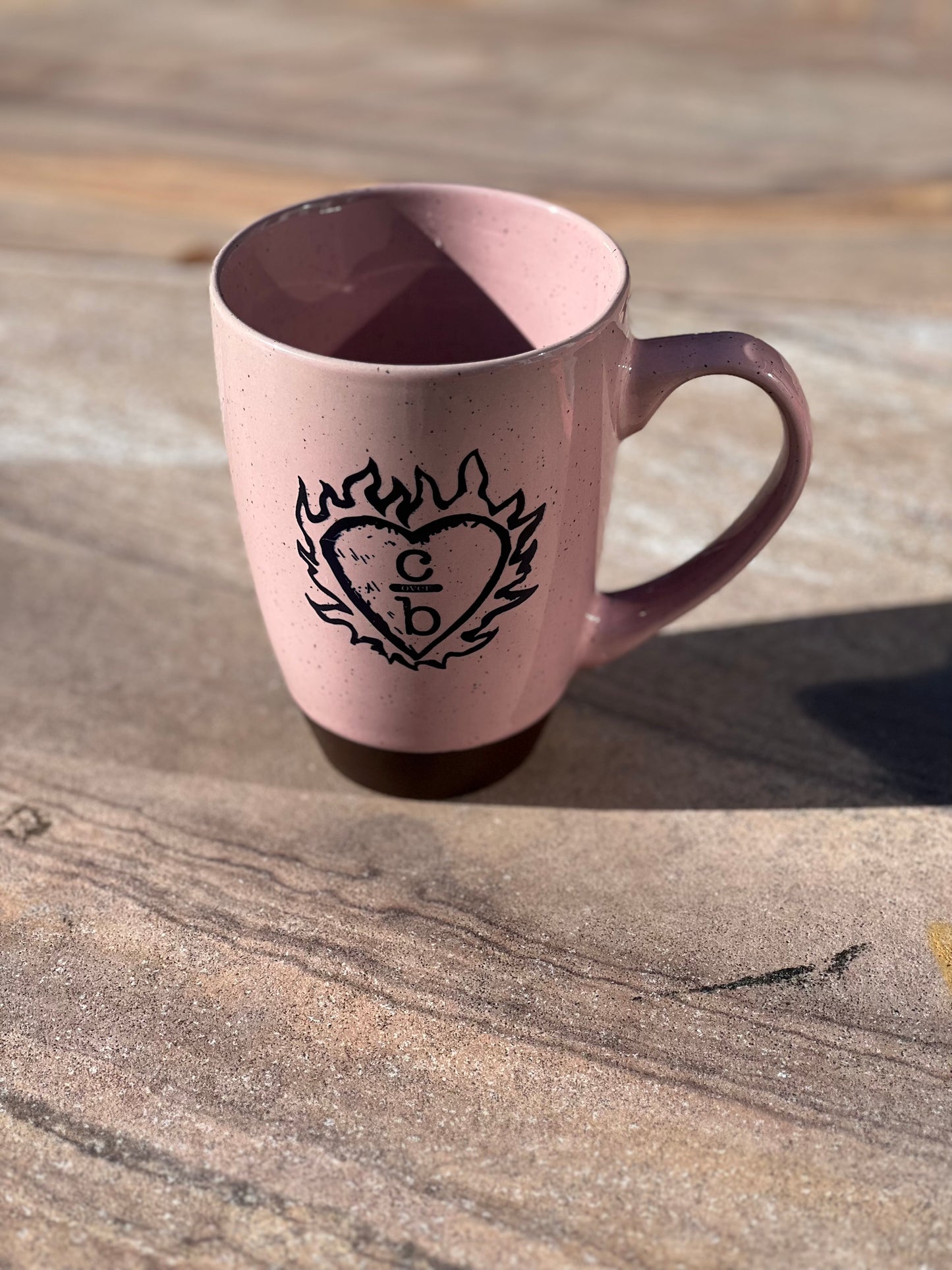 Flame Heart Clothes Over Bros One Tree Hill  - Mug - Speckle Pink
