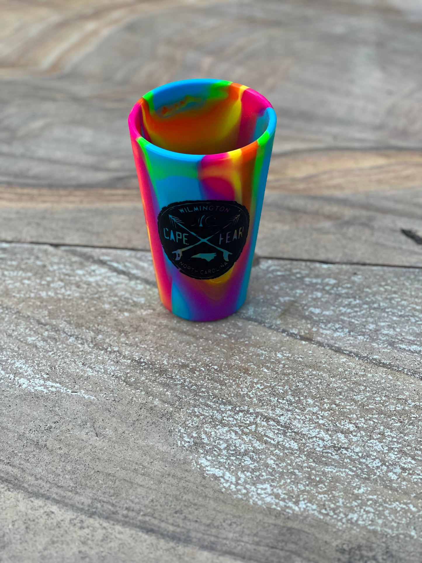 Cape Fear Waves  - 16 oz Silicone Cup  - Tie dye