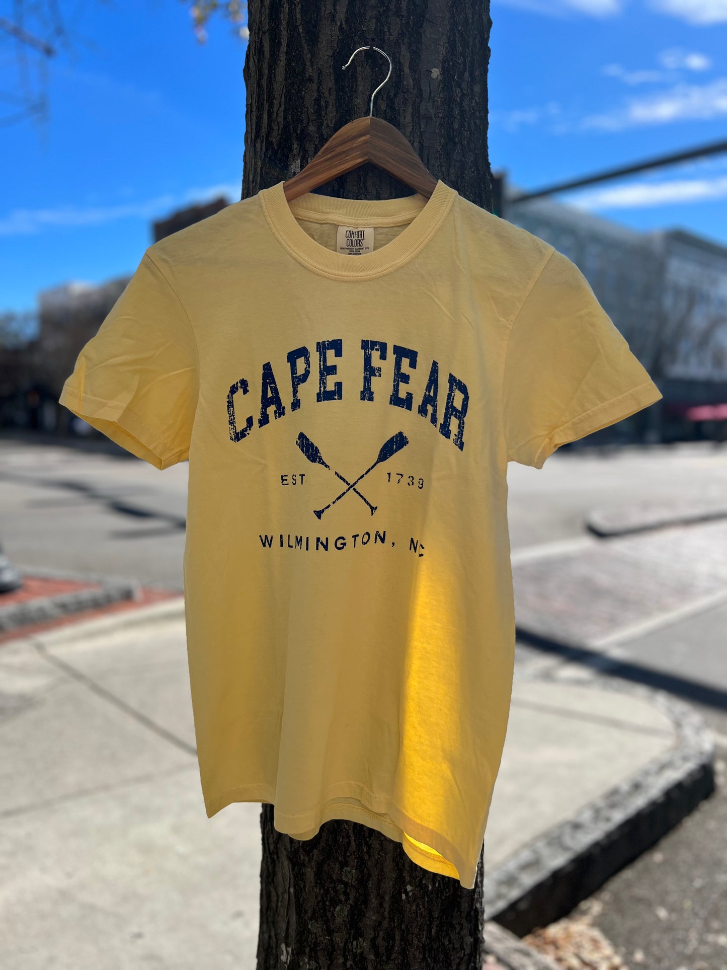 Cape Fear Oars - T Shirt - Comfort Color Brand - Butter