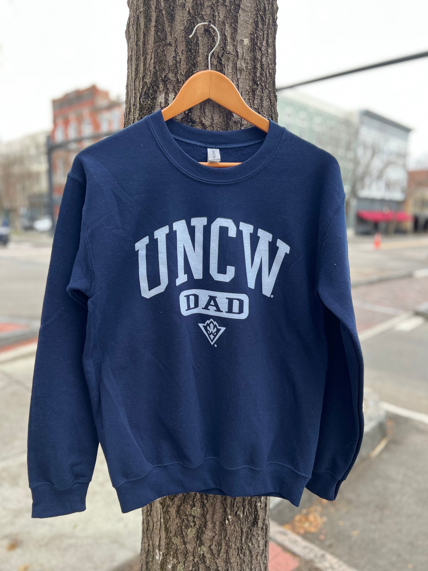 UNCW Seahawks Dad    - Crew Neck - Navy