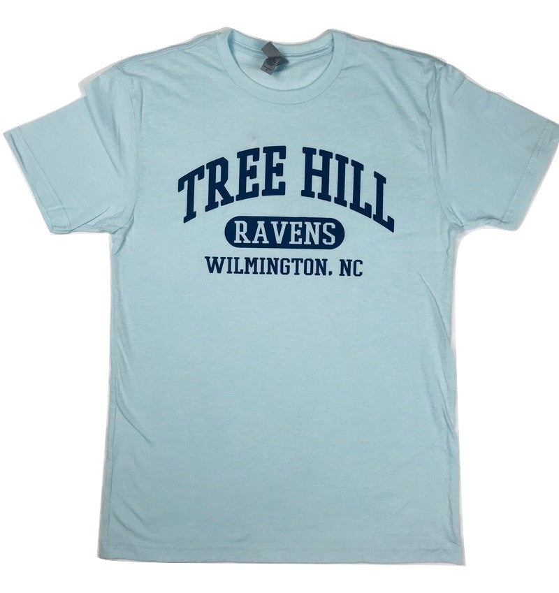 TREE HILL RAVENS 3 TIER TEXT – T SHIRT – ICE BLUE