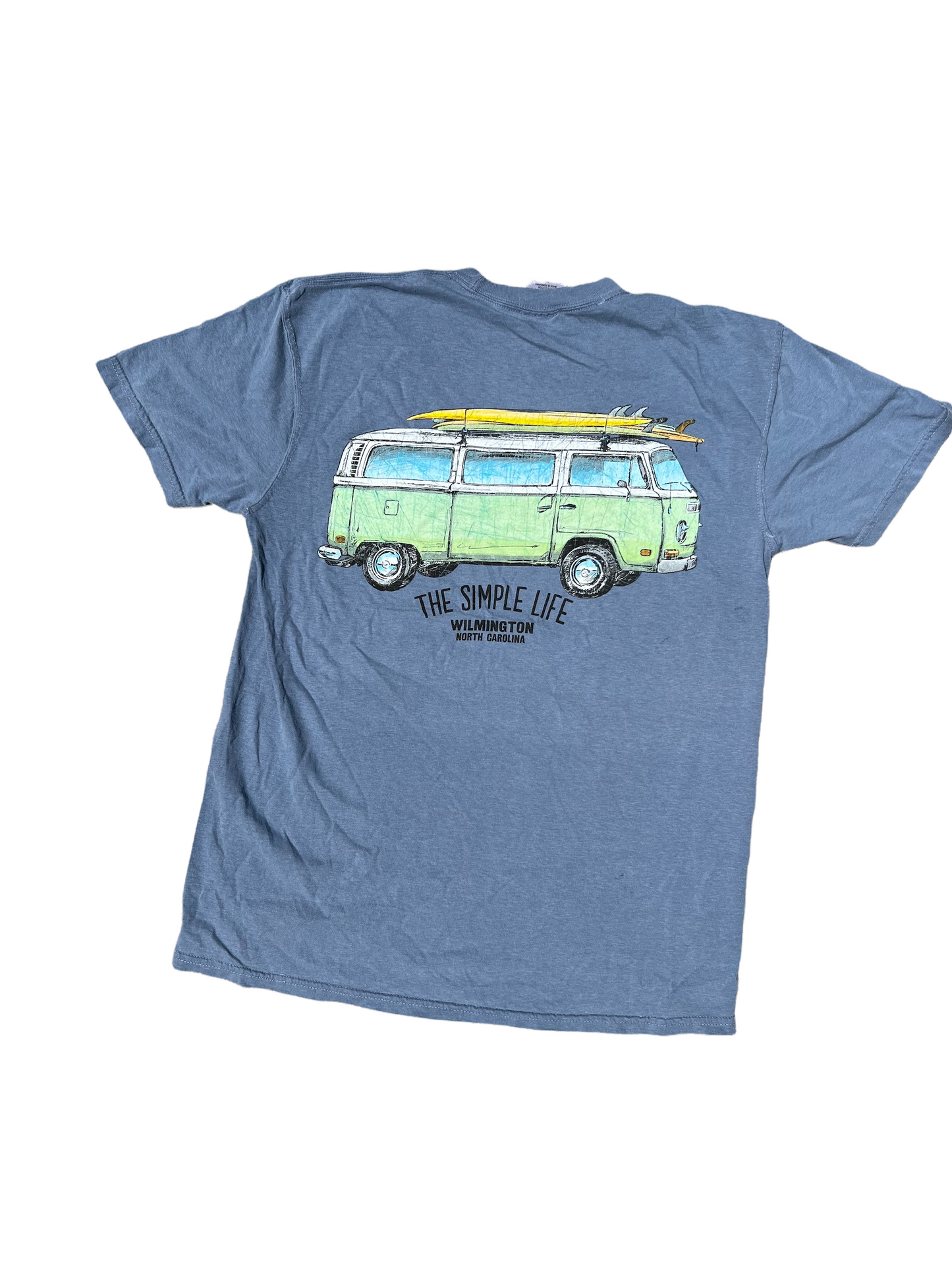 Simple Life Bus , Wilmington NC - T Shirt - Blue Jean