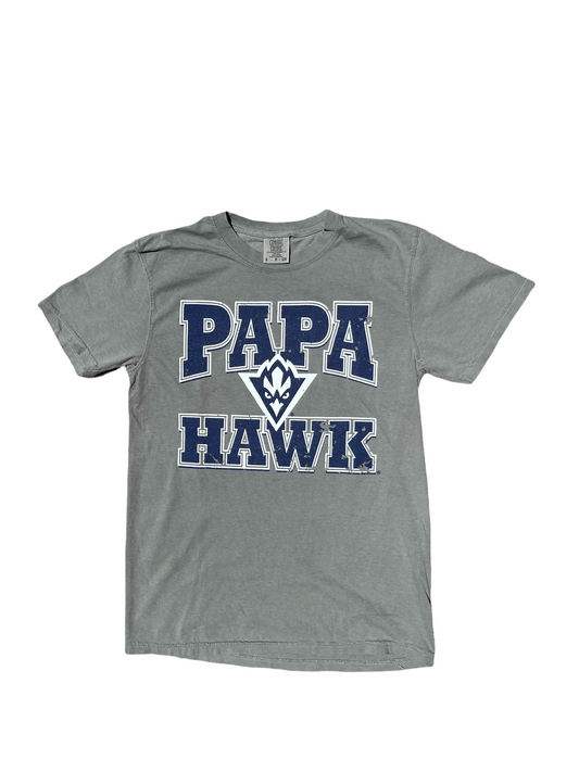 Uncw Seahawk Papa Hawk - T Shirt- Grey