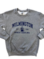 Wilmington NC Boat  - Crew Neck - Graphite Heather
