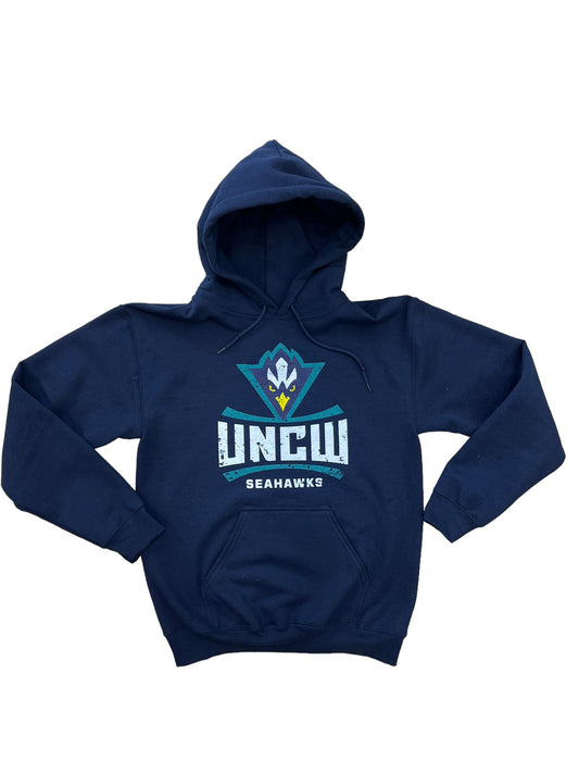 UNCW Seahawks Full logo   - Hoodie - Navy