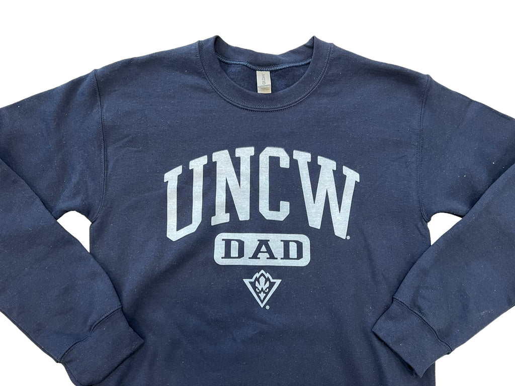 UNCW Seahawks Dad    - Crew Neck - Navy