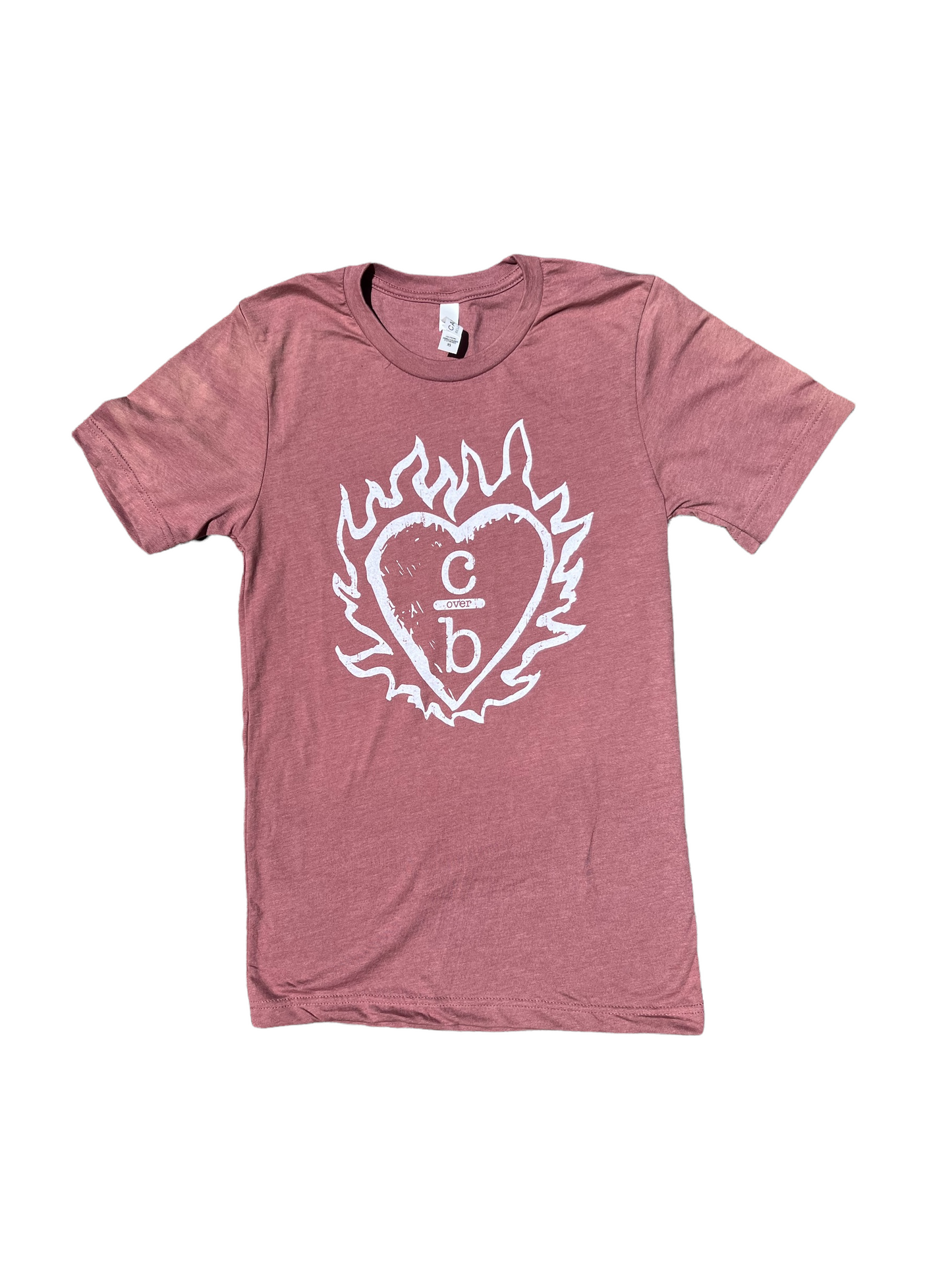 ONE TREE HILL Flame Heart Clothes Over Bros- T Shirt – Heather Mauve