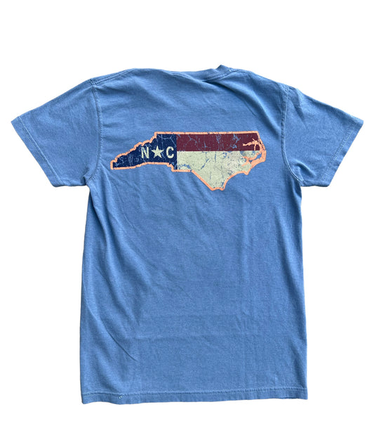 Nc Outline - T Shirt - Blue Jean