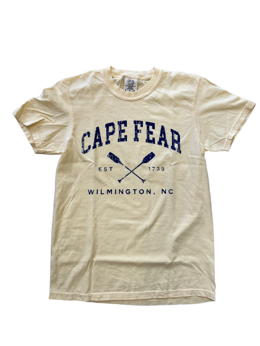 Cape Fear Oars - T Shirt - Comfort Color Brand - Butter