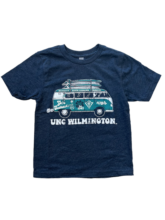 Uncw Bus Youth - T Shirt  - Heather Navy