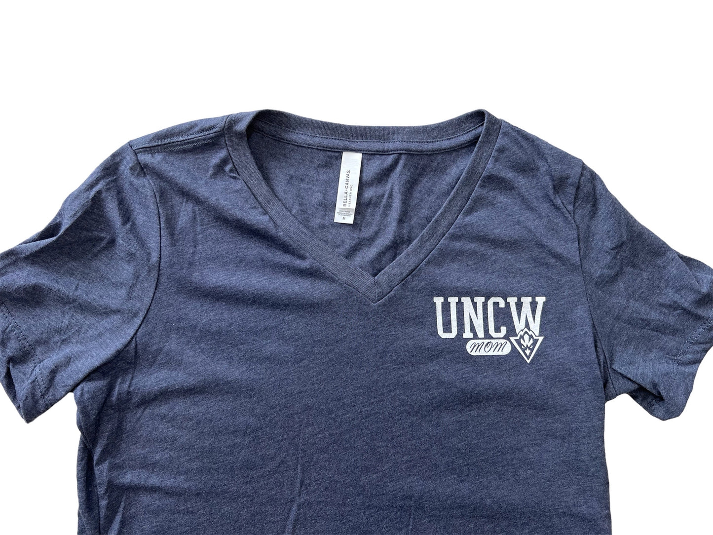 UNCW Seahawks Mom - V Neck T Shirt - Midnight Navy