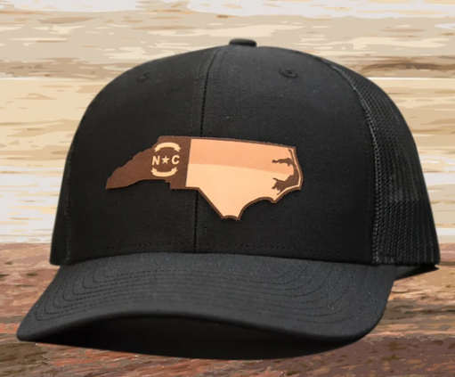 NC Outline -Richardson Trucker Hat – Black / Black