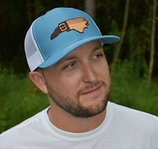 NC Diamond -Richardson Trucker Hat – Columbia Blue / White