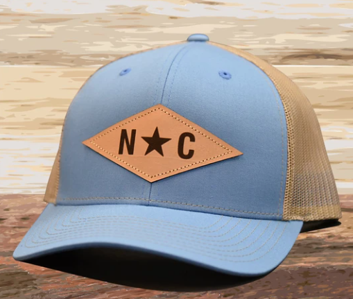 NC Diamond -Richardson Trucker Hat – Columbia Blue / White