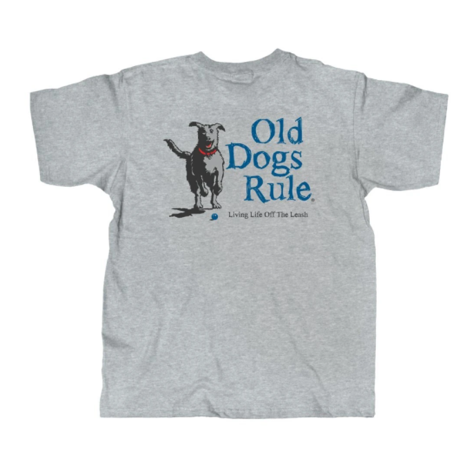 Living Life Off the Leash Dog – T Shirt – Sport Grey